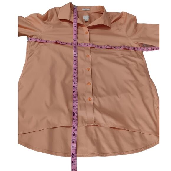 CHICO'S 3 No Iron Shirt Blouse Top Career Casual Professional 16 XL Peach Orange - Picture 5 of 8